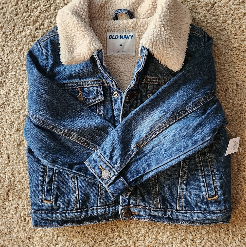 Jean jacket 4t little boy brand new
